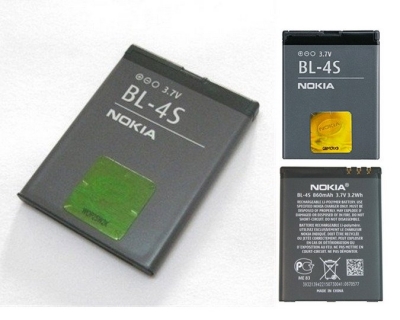 АКБ (оригинальный аккумулятор, батарея) Nokia BL-4S 860 mAh для Nokia 2680 Slide, 3600 slide, 3710 Fold, 7020, 7100 Supernova, 7610 Supernova, X3-02 Touch and Type