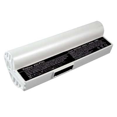 Батарея (аккумулятор) для ноутбуков Asus Eee PC 2G, Eee PC 4G, Eee PC 8G, Eee PC 12G, Eee PC 20G, Eee PC 700, 701, 701C, 801, 900 Series. Белая 7.4V 4400mAh. Совместимые PN: A22-P700, A22-P701, A22-P701H, A23-P701, P22-900, 90-OA001B1100, 7BOAAQ040493
