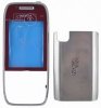 Корпус для Nokia C1-03 серебристый + красный совместимый