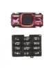 Клавиатура (кнопки) для Nokia 7100 Supernova черный + розовый совместимый